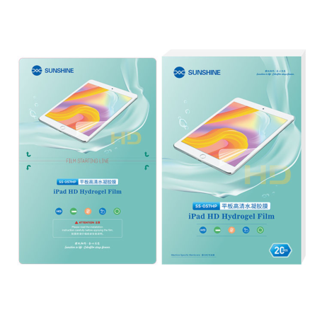 Film Hydrogel HD IPad SUNSHINE SS-057HP - Pack 20 unités - Haute Protection et Transparence