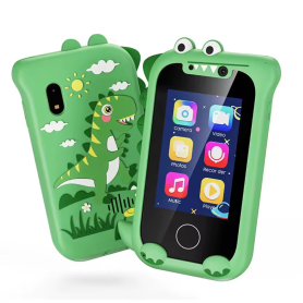 Jouet Smartphone KP08 Dinosaure - Double Caméra & Écran IPS Pour Enfants - Vert