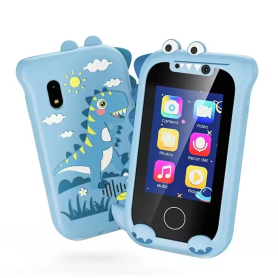 KP08 Dinosaur Smartphone Toy for Kids - Dual Camera & IPS Screen - Blue