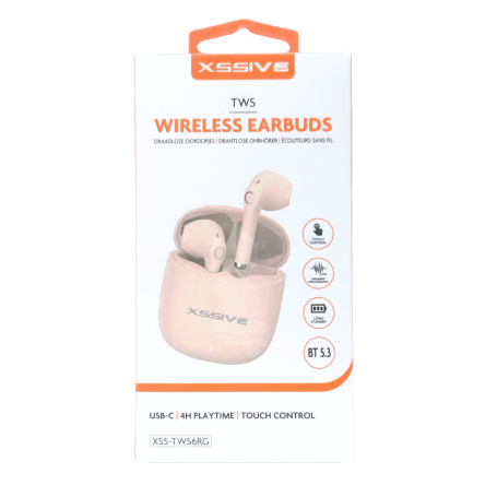 Buy XSSIVE XSS-TWS6RG Wireless Earbuds in Rose Gold - Best Sound and Style