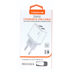 Achetez Chargeur Rapide Duo USB 2.1A avec Câble Micro-USB XSSIVE - Optimisé pour Vitesse et Fiabilité