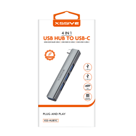 XSSIVE 4-in-1 USB/USB-C Hub Adapter XSS-HUB11C - Expand Connectivity with Efficient Port Solutions
