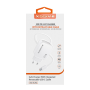 Chargeur Rapide 20W + Câble Rétractable USB-C XSSIVE XSS-AC78C Blanc - Performance et Style pour Vos Appareils
