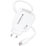 Chargeur Rapide 20W + Câble Rétractable USB-C XSSIVE XSS-AC78C Blanc - Performance et Style pour Vos Appareils