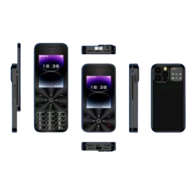 Mini Téléphone Portable i18 Pro Dual SIM 2+16Go 2.4’’ Noir - Compact, Puissant et Élégant