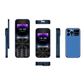 Mini Téléphone Portable i18 Pro – Dual SIM, 2.4’’ Écran, 2+16Go, Bleu – Compact & Performant