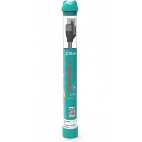 Devia Bubble Fish Series USB/Lightning Cable - 5V 1M Black | Fast Charging & Durable