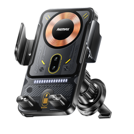Achetez le Support De Charge sans fil 15W REMAX RM-C27 Noir - Rotatif et Intelligent pour Votre Voiture