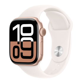 Montre Connectée Apple Watch Series 10 GPS 42 mm Or Rose - Boîtier Aluminium & Boucle Sport Neuf