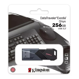 Clé USB Kingston DataTraveler Exodia Onyx 256 Go – Stockage Rapide et Élégant en Noir