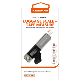 XSSIVE XSS-LCS 2IN1 Luggage Scale and Tape Measure Compact Travel Essential