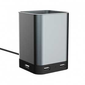 Porte-Stylo aluminium avec HUB 4 USB 3.0