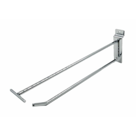 Tiges Doubles Chromées 20 cm avec Porte-étiquette – Optimisez Votre Présentation Produit