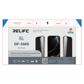 Film Hydrogel Givré Anti-regards RELIFE GF-5MS - 50Pcs | Confidentialité & Protection Écran