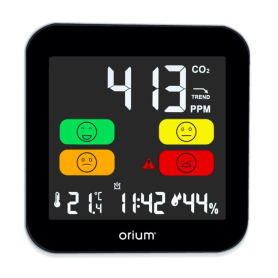 CO2 Sensor Indoor Air Quality Monitor - Orium Quaelis 14 for Home & Office