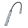Achetez Hub Type-C 4 en 1 Devia Lite1 - USB3.0+USB2.0+Double Type-C pour une Connectivité Optimale
