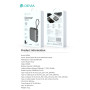 Magnetic Power Bank - DEVIA Smart V8 PD 20W 3000mAh Black | Fast Charging & Compact Design