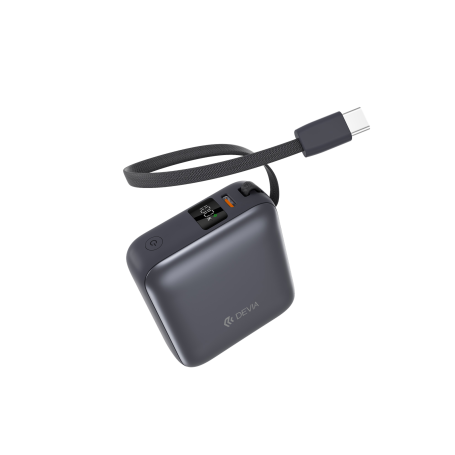Magnetic Power Bank - DEVIA Smart V8 PD 20W 3000mAh Black | Fast Charging & Compact Design