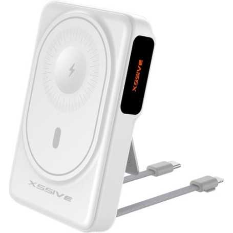 Power Bank 10000mAh XSSIVE XSS-PB43W Blanc - Câble USB-C/Lightning Inclus | Charge Rapide et Efficacité Maximale