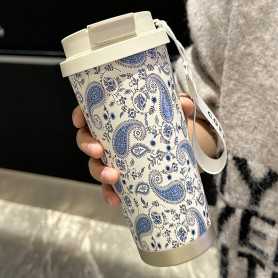 Bouteille d'eau en acier inoxydable isotherme avec corde élargie - Parfaite pour vos aventures - Anacardier