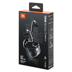 JBL Tune Beam Ghost Edition Wireless Earphones - Black | Superior Sound & Comfort