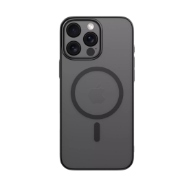 Achetez Coque en Silicone Transparent MagSafe iPhone 16 Pro Max - Noir Devia | Protection Élégante et Durable