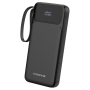 Mini Power Bank 10000mAh XSSIVE XSS-PB45MINI - Câbles USB-C et Lightning intégrés - Noir - Compact et Puissant pour Tous Vos App