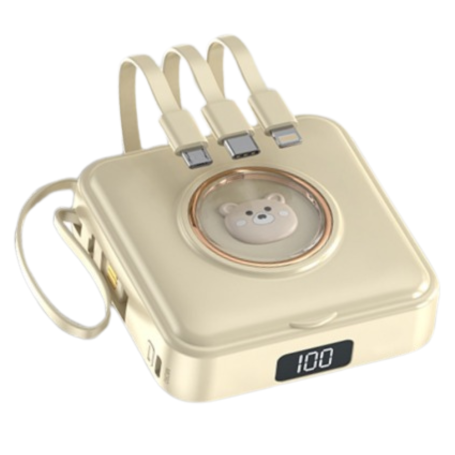 Power Bank Magnétique 10000mAh FS-B16 avec Miroir et Câbles Intégrés - Chargez en Style et Efficacité