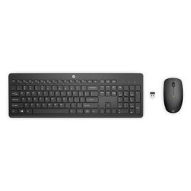 Ensemble Clavier et Souris sans Fil HP 235 WL - QWERTY Espagnol Noir - Ergonomie et Performance