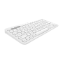 Logitech K380 Multi-Device Bluetooth Keyboard - Spanish QWERTY - White - Versatile & Sleek Typing Solution