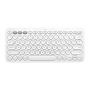 Logitech K380 Multi-Device Bluetooth Keyboard - Spanish QWERTY - White - Versatile & Sleek Typing Solution