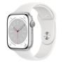 Apple Watch Series 8 GPS 45mm Silver Aluminum Smartwatch Grade A No Band