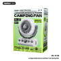 Ventilateur de Camping REMAX RS-ZF09 Marron - Longue Durée de Batterie pour Aventures en Plein Air