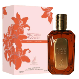 Eau de Parfum Maison Alhambra Victoria Flower Rosa Lilium pour Femme 100ml - Parfum Floral Luxe et Élégance