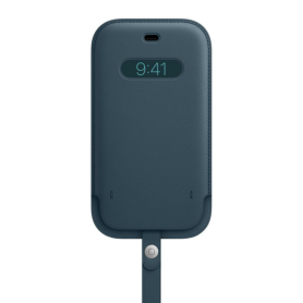 Coque de Protection iPhone 12/12 Pro en Cuir Véritable avec MagSafe - Bleu - MHYD3ZM/A