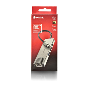 Adaptateur USB-C multi-port 4 en 1 NGS wonder dock supra Aluminium pour une connectivité optimale et efficace