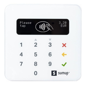 Bluetooth/NFC contactless portable payment terminal with numeric keypad - Sumup Air - White