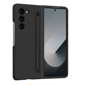 Coque de Protection Samsung Galaxy Z Flip 6 - Toucher Peau Liquide Noir - Élégance et Sécurité Assurées