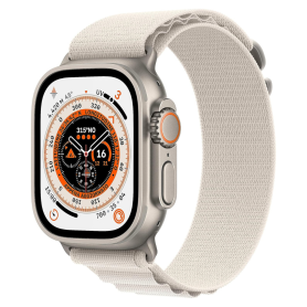 Apple Watch Ultra Cellular 49mm Natural Titanium with Stellar Alpine Loop Grade A & Accessories