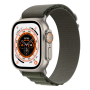 Apple Watch Ultra Cellular 49mm Titanium with Alpine Loop Green - Grade A Plus Box & Accessories