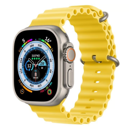 Apple Watch Ultra Cellular 49mm Titanium with Yellow Ocean Band - Grade A with Box and Accessories