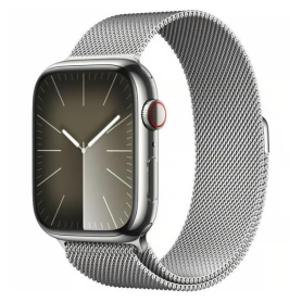 Apple Watch Series 9 Cellular 41mm Grey Stainless Steel Milanese Loop Grade A with Box & Accessories - Premium Smartwatch