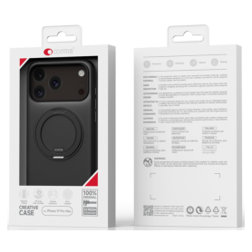 MagSafe Protective Case for iPhone 17 Pro Max with 360° Rotating Stand - Black | Joy Elegant Series