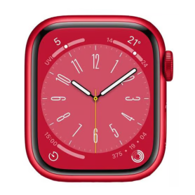 Apple Watch Series 8 GPS 45mm Rouge Aluminium Grade A sans Bracelet Boîte et Chargeur Inclus