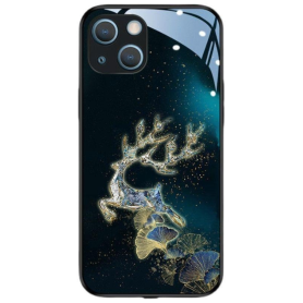 Coque de Protection Lumineuse Cerf Doré pour iPhone avec Câble d'Alimentation - Élégance et Fonctionnalité