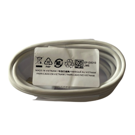 Achetez le Câble Samsung Type-C 3A 1.8M Blanc VRAC - Haute Vitesse et Fiabilité