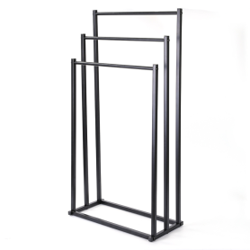 3-Tier Metal Towel Rack - Space-Saving & Stylish - Perfect for Bathrooms - 86x76x66x44x21cm