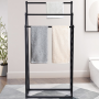 Porte-Serviettes sur Pied 3 Niveaux en Métal - Design Moderne et Fonctionnel - 86x76x66x44x21 cm