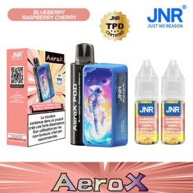 Vapoteuse JNR AeroX Rechargeable 32000 Puffs - Saveur Myrtille Framboise Cerise - Achetez Maintenant