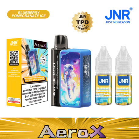 JNR AeroX Rechargeable E-Liquid Vape - 32000 Puffs Blueberry Pomegranate Ice | Long-Lasting Flavor